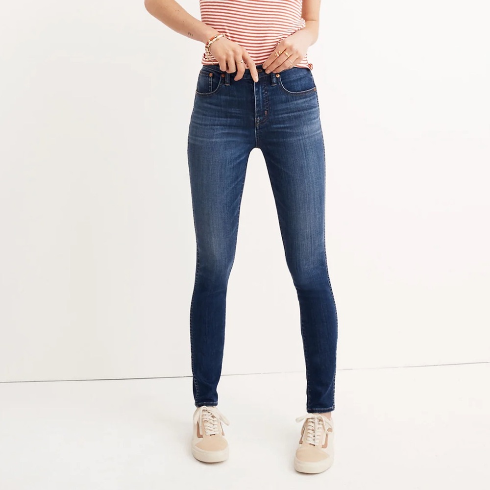 10" High-Rise Skinny Jeans in Danny Wash: TENCEL Denim Edition
